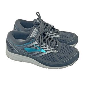 Brooks Addiction 13 Women's Size 10 Gray Teal Running Shoes Sneakers *READ*
